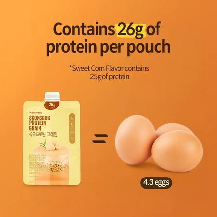 Dr. Elizabeth's SSOKSSOK Protein 1 Pouch (Sweet Corn / Grain / Milk Tea / Chocolate Chip)
