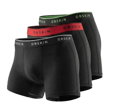DDRSKIN Korea Men's Cooling Sports Drawers (Anti-Roll & Anti-Chafing Mesh Performance Underwear) 1 or 2pack