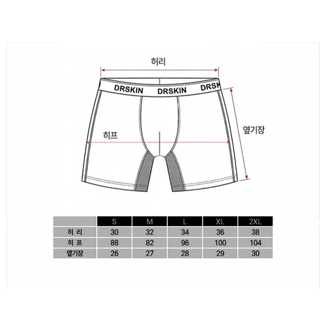 DDRSKIN Korea Men's Cooling Sports Drawers (Anti-Roll & Anti-Chafing Mesh Performance Underwear) 1 or 2pack