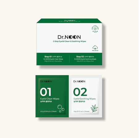 Dr.NOON 2-Step Eyelid Clean & Soothing Wipes