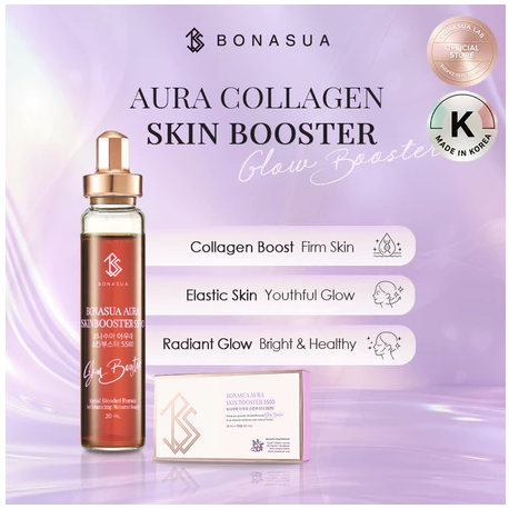 [BONASUA] Aura Skin Booster 5500mg Korean Liquid Collagen Drink - 1 Week Supply