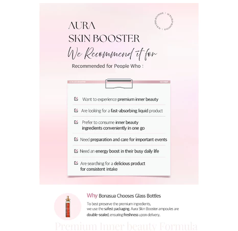 [BONASUA] Aura Skin Booster 5500mg Korean Liquid Collagen Drink - 1 Week Supply