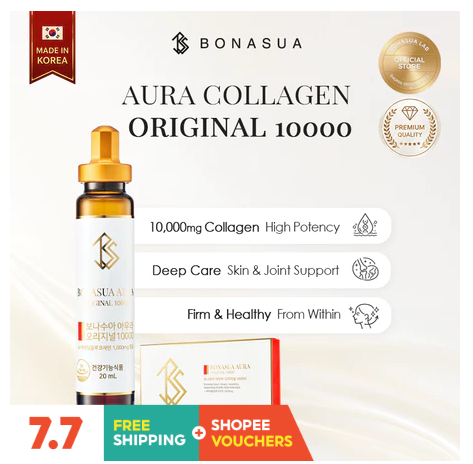 SG[BONASUA] Aura Original 10000mg | Premium Liquid Collagen Drink | Beauty & Joint Health