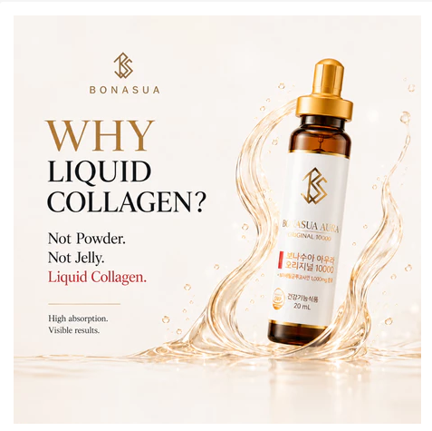 SG[BONASUA] Aura Original 10000mg | Premium Liquid Collagen Drink | Beauty & Joint Health