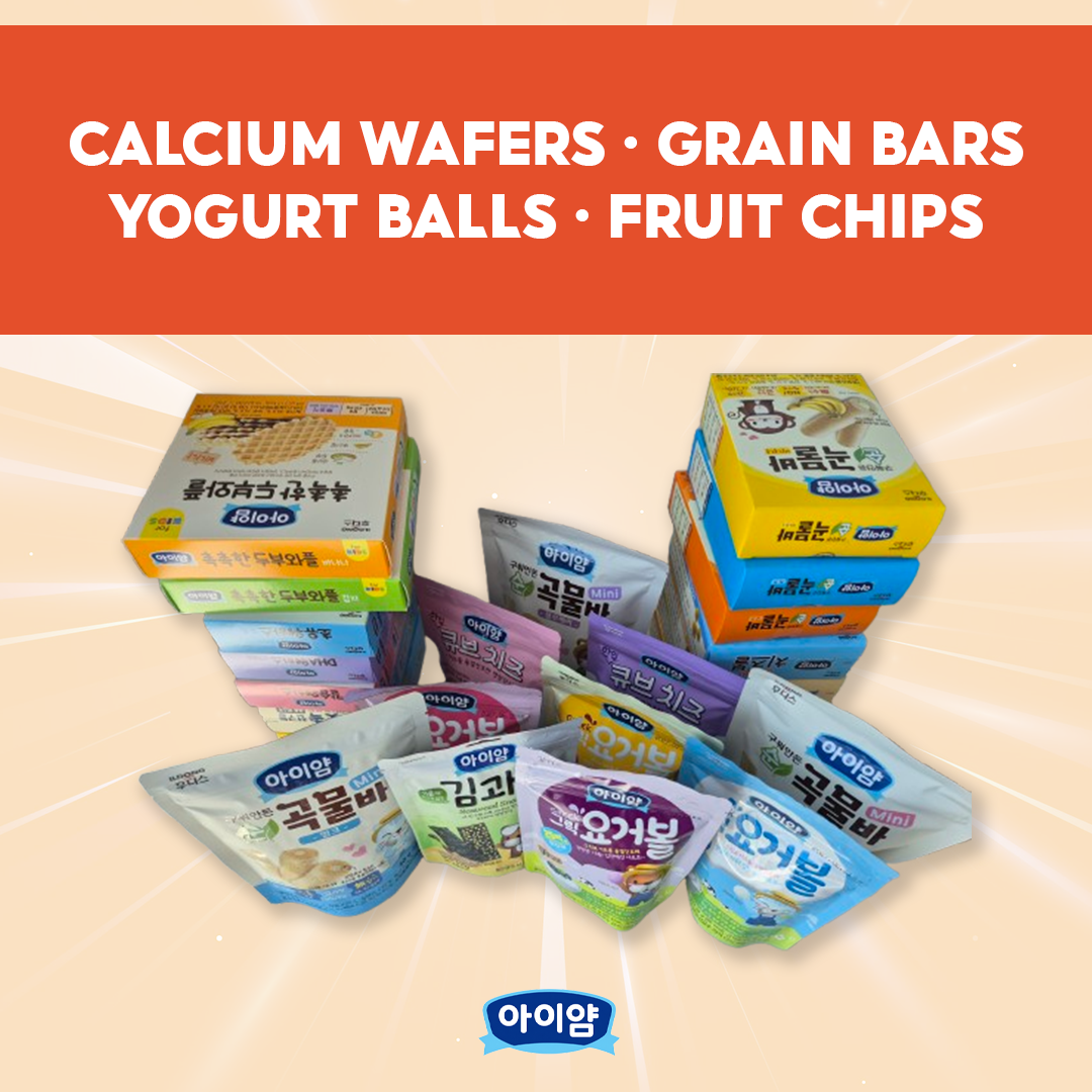 [ILDONG FOODIS] Baby Snack, Calcium wafers, Grain bar, Greek yogurt ball, Freeze-dried Fruit Chips, Seaweed Snacks, Baby snacks, Kids snacks