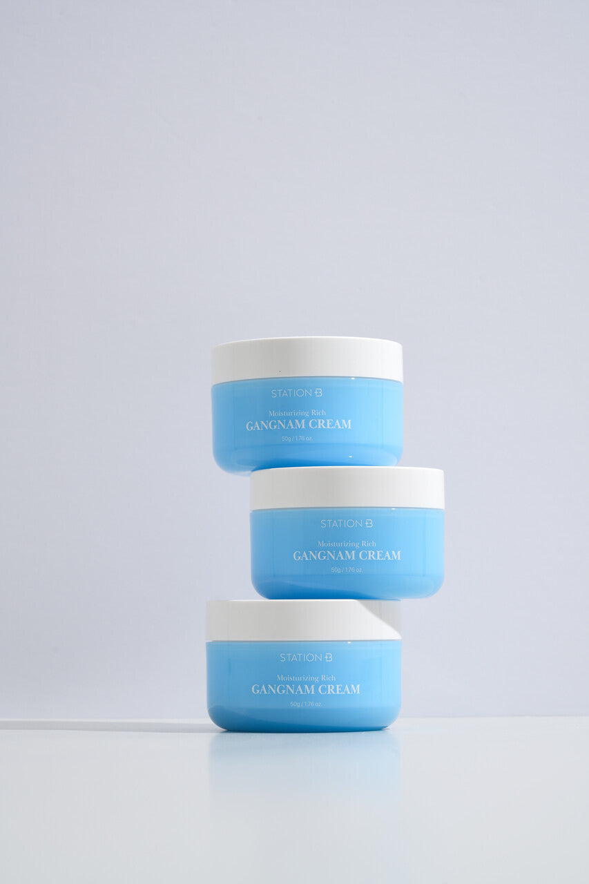 [Shopee Review] STATIONB Camelia Intensive Gangnam Cream (Red) / STATIONB Moisturizing Rich Gangnam Cream (Blue)