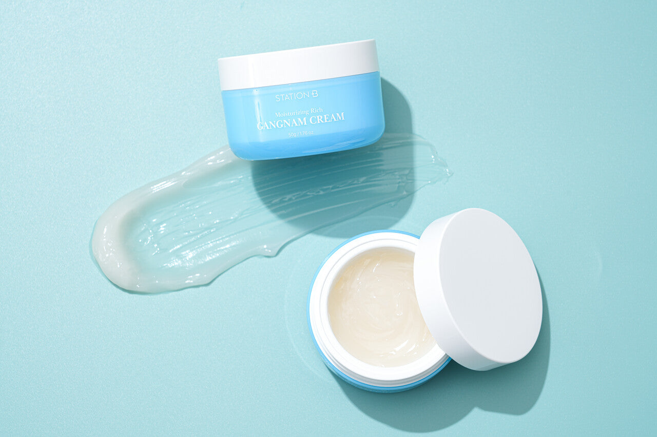 [Shopee Review] STATIONB Camelia Intensive Gangnam Cream (Red) / STATIONB Moisturizing Rich Gangnam Cream (Blue)